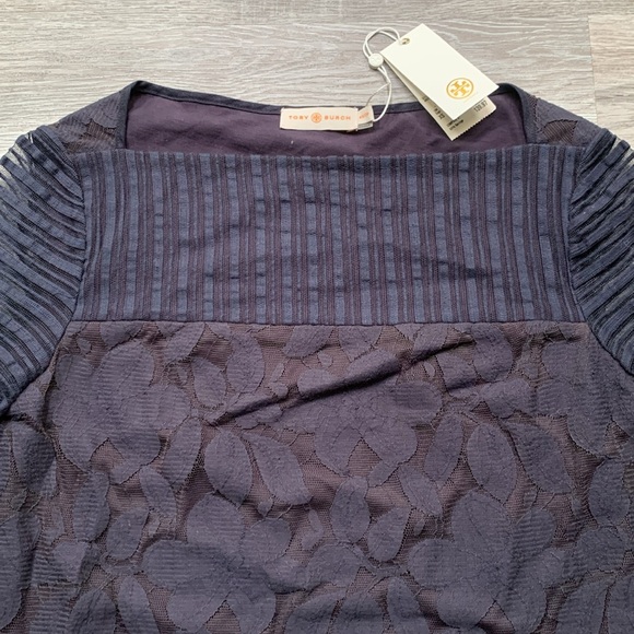 Tory Burch lace blouse Navy XS/TP NWT - Picture 2 of 9